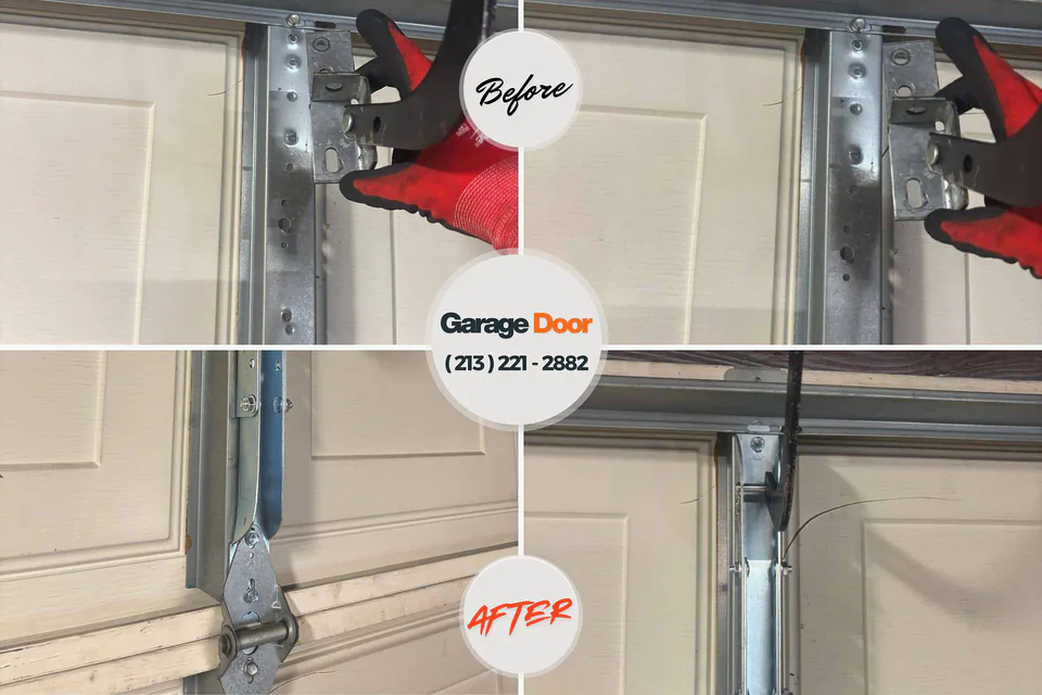 Before and after: garage door spring repair Grantsville, MD